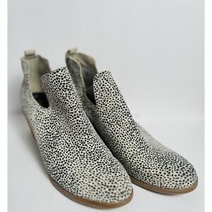 Suede Cheetah Print TOMS Sz 9 Womens Kallie Wedge Bootie Shoe Boot Boho